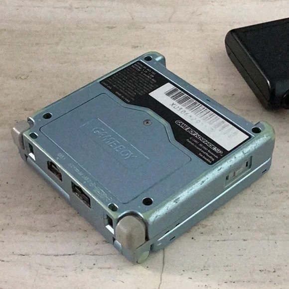 Gameboy Advance SP Console 101 Back Lit AGS-101 Pearl Blue Nintendo GBA Charger - Picture 7 of 16